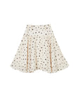 Polka Dot Tiered A-Line Skirt
