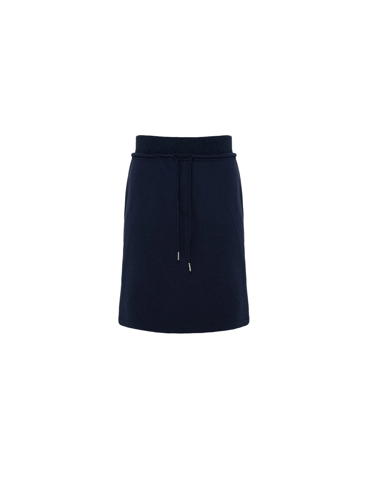 Pull-On Drawstring Midi Skirt