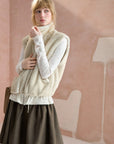 Reversible Stand-Collar Drawstring Vest