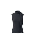 Scarf-Tie Funnel-Neck Top