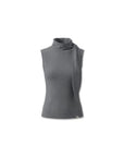 Scarf-Tie Funnel-Neck Top