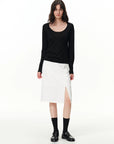 Scoop-Neck Long-Sleeve Top