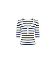 Striped U-Neck Henley Top