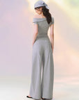Studded One-Shoulder Top