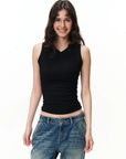 Sweetheart-Neck Sleeveless Top
