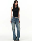 Sweetheart-Neck Sleeveless Top