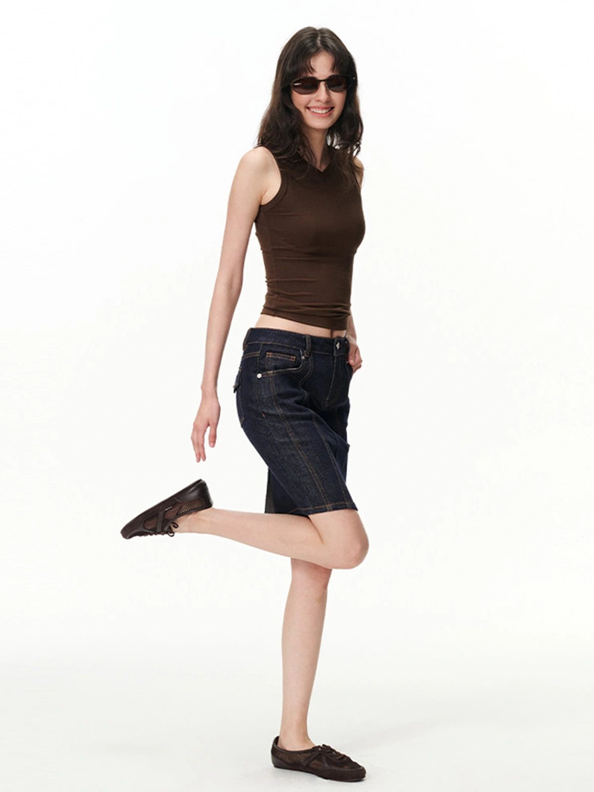 Sweetheart-Neck Sleeveless Top