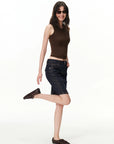Sweetheart-Neck Sleeveless Top