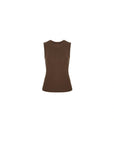 Sweetheart-Neck Sleeveless Top