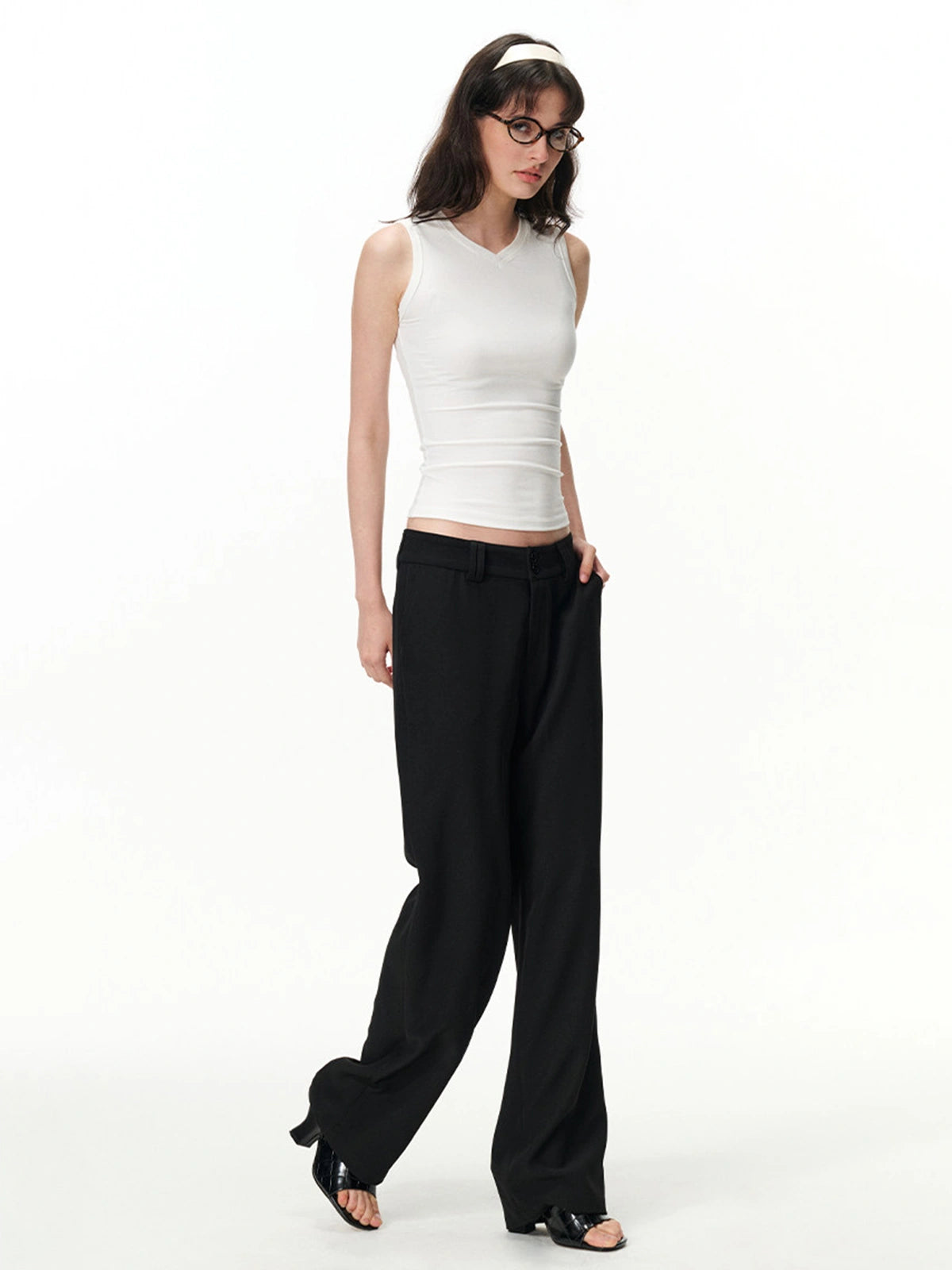Sweetheart-Neck Sleeveless Top