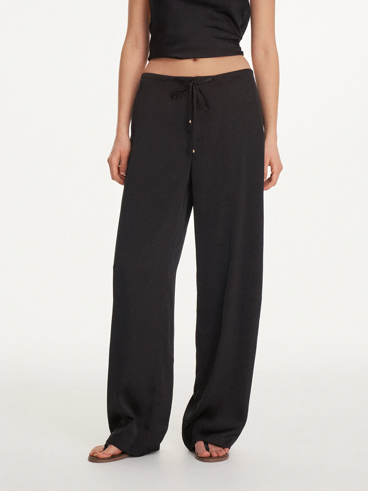 Tapered Drawstring Trouser in Ivory ¡ª view 7