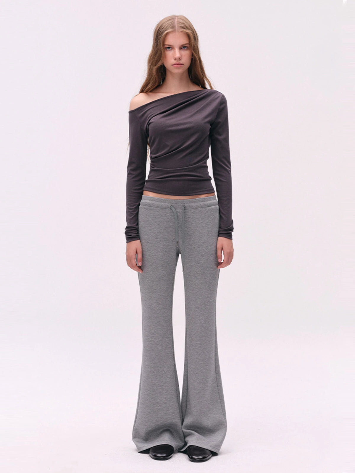 TENCEL Lyocell Ruched One-Shoulder Top