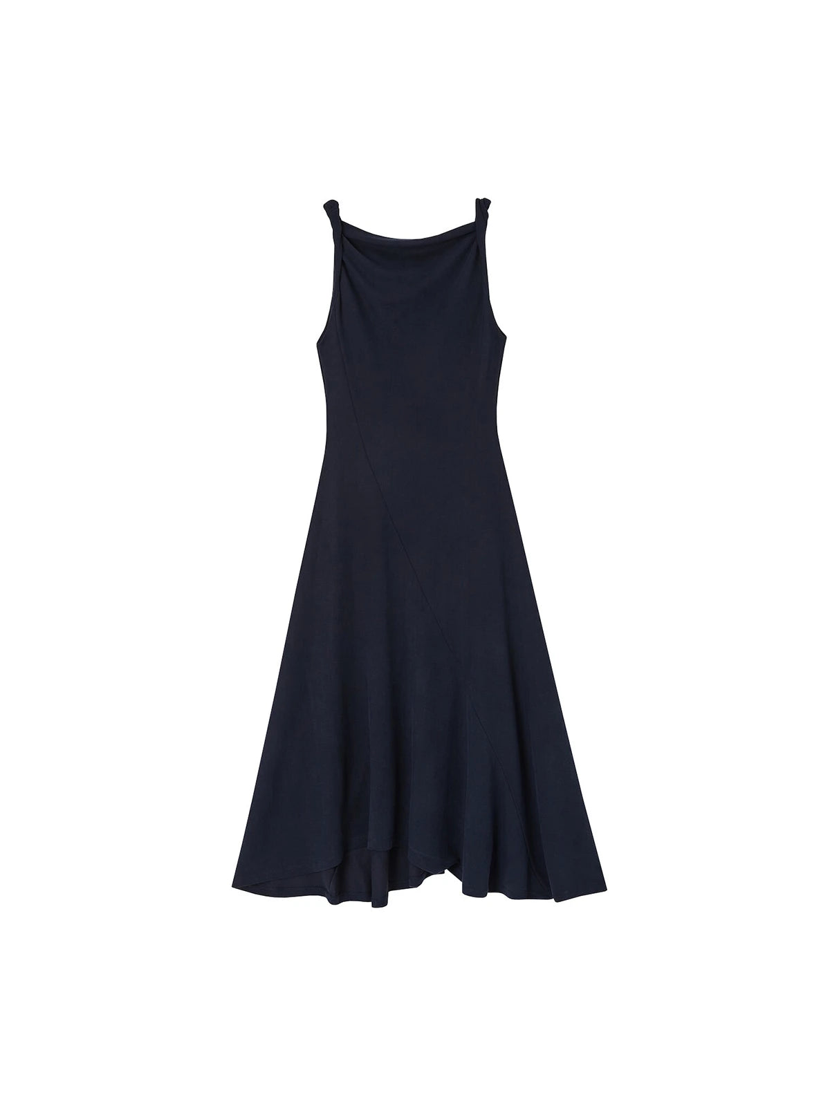 Twisted-Strap Slip Midi Dress