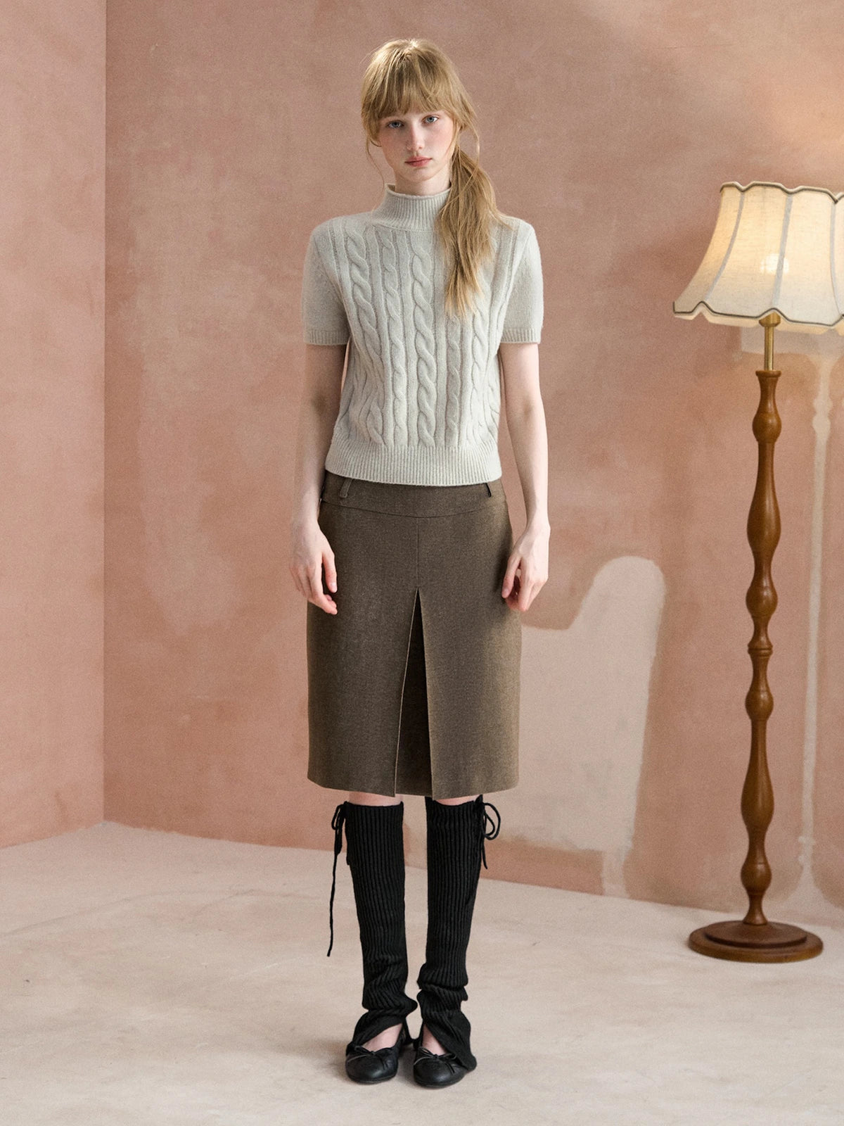 Two-Way Knee-Length Pencil Skirt