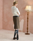 Two-Way Knee-Length Pencil Skirt