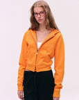 Two-Way Zip Cropped Hoodie