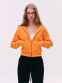 Two-Way Zip Cropped Hoodie