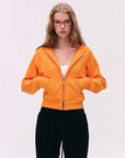 Two-Way Zip Cropped Hoodie