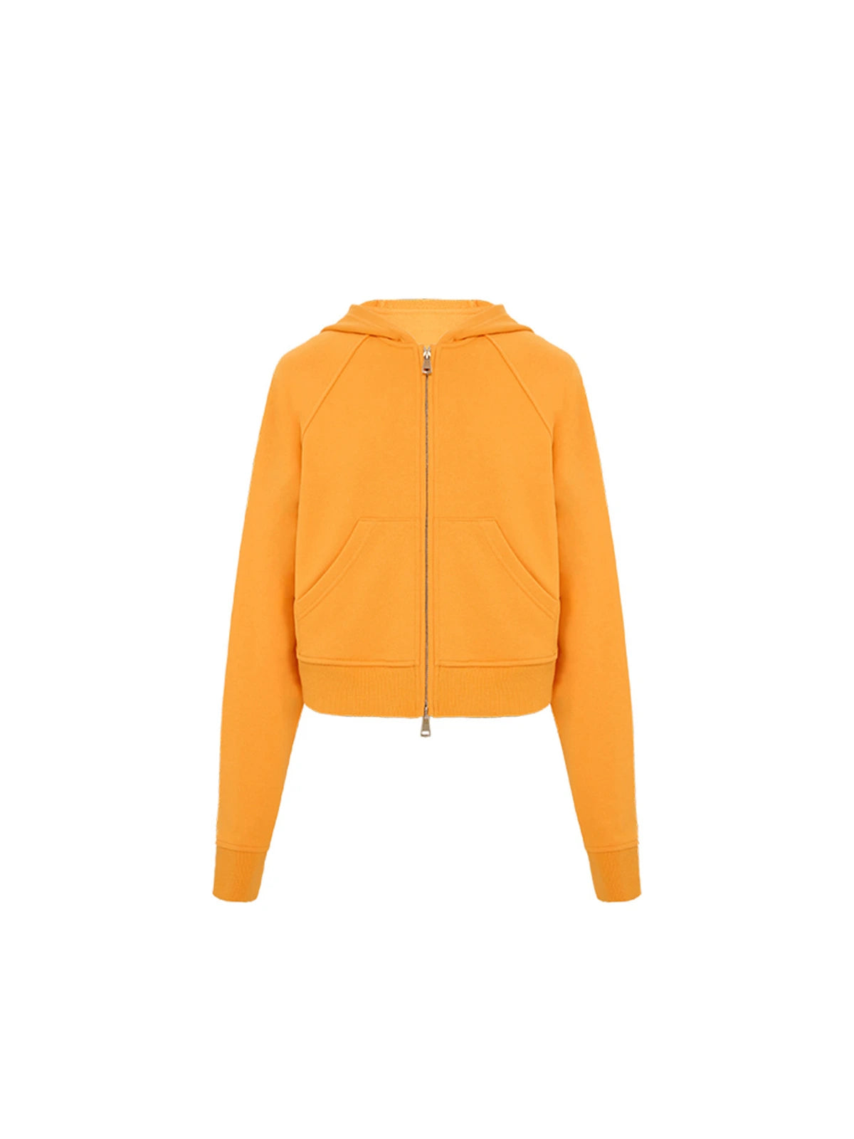Two-Way Zip Cropped Hoodie