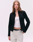 Two-Way Zip Stand-Collar Jacket