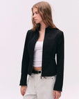 Two-Way Zip Stand-Collar Jacket