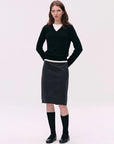 Washed Utility Midi Skirt