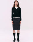 Washed Utility Midi Skirt